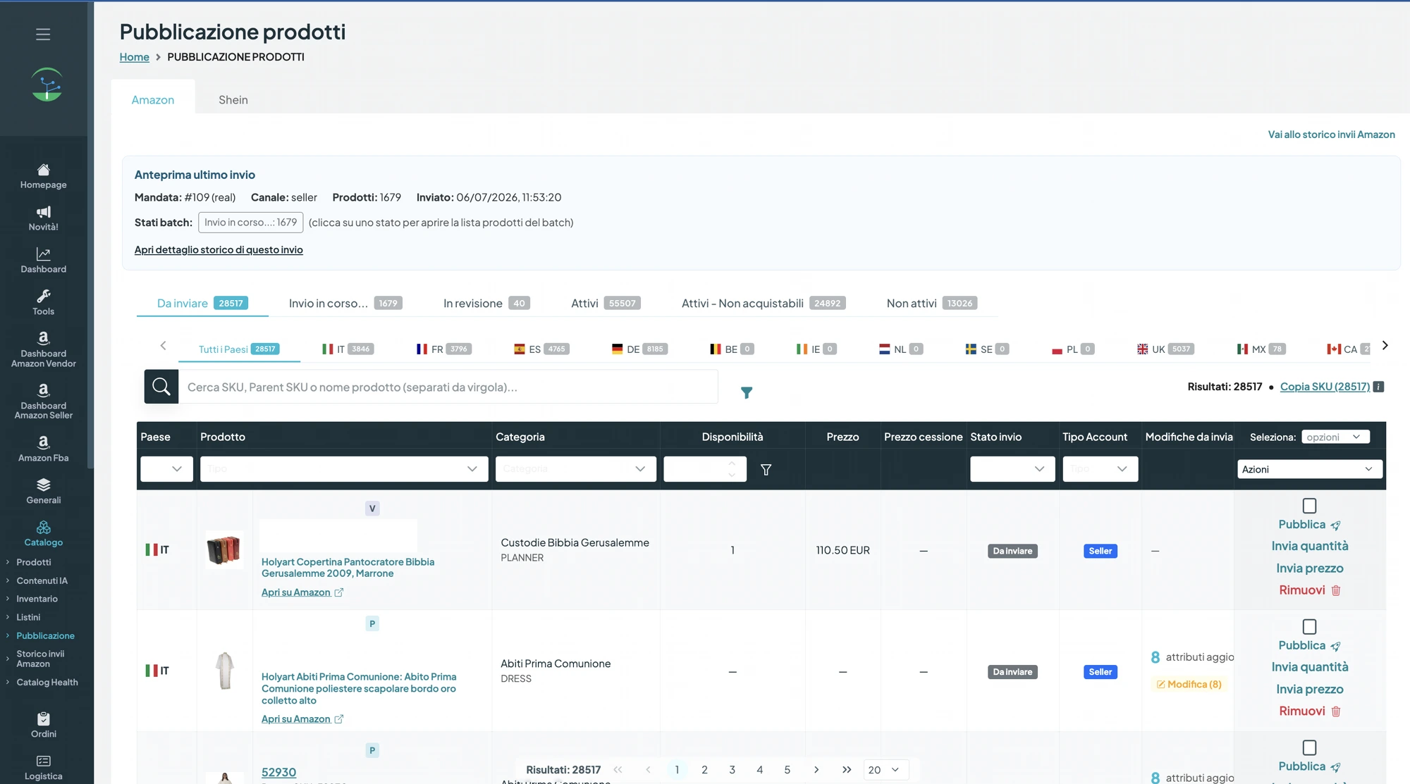 Inventory, Stock & Pricing. — anteprima interfaccia
